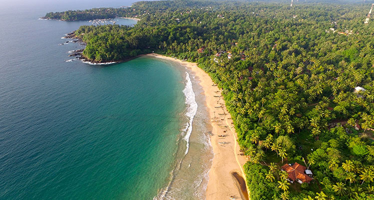 Talalla bucht außerhalb der Ayurveda Resort in Sri Lanka