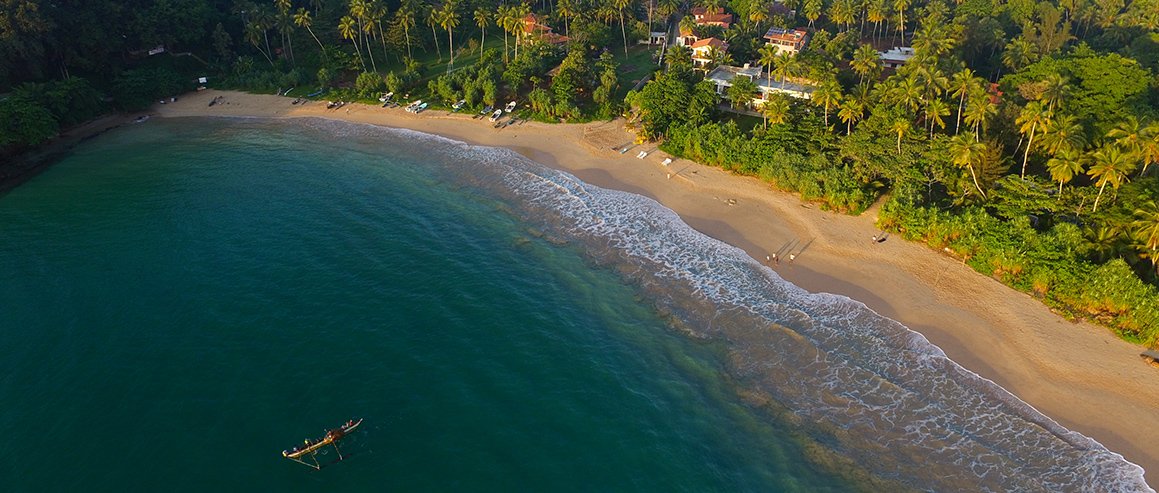 Der Strand vor dem Sri Lanka Ayurveda Hotel